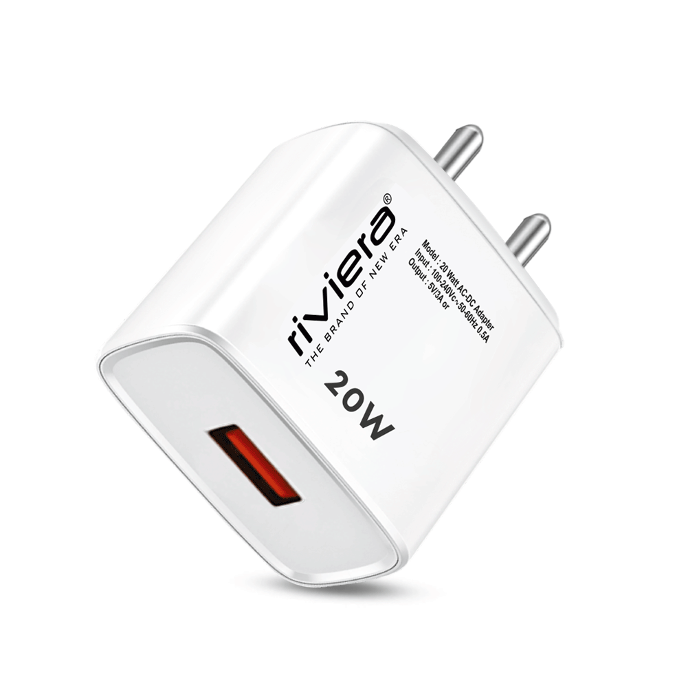 NEWTON 20W Fast Mobile Charger With type C Data Cable, Quick Charge, and Wide Device Compatibility | White
