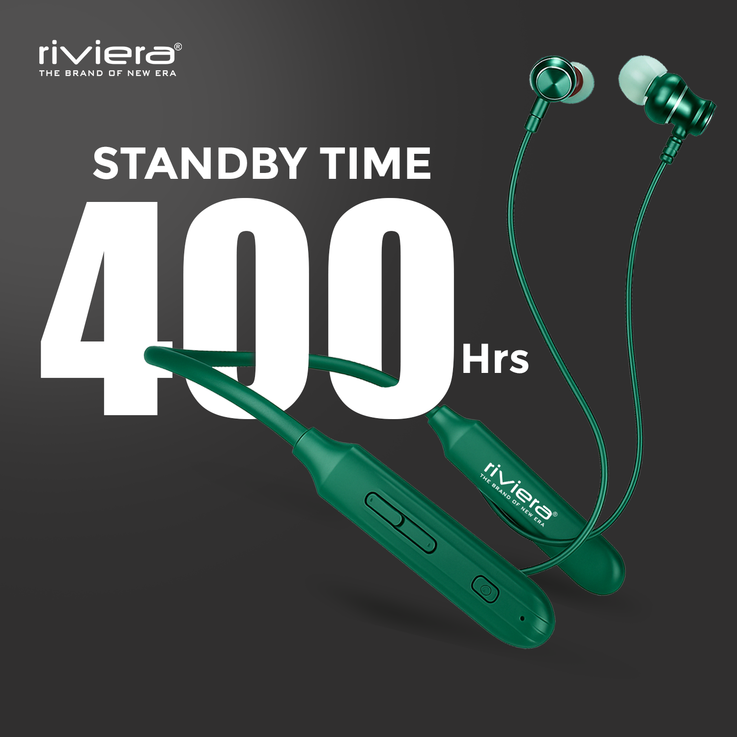 Zook Bluetooth Neckband Earphones with 45 Hours play time, 400 Hours Standby, Deep Bass, Lightweight Design, Magnetic Earbuds, Type-C Fast Charging, and Voice Assistant Support (Green)