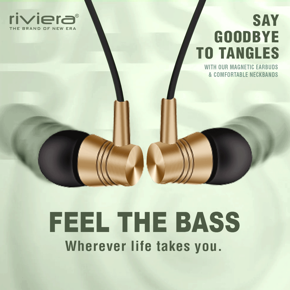 RANGOLI Bluetooth V6.0 Neckband | 400 Hours Standby | 45H Music Playback | Type-C Fast Charging | Magnetic Earbuds | Noise Reduction | Lightweight & Comfortable Fit | Gold Color | Titanium