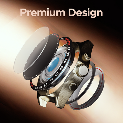 SMART WATCH With 1.52" TFT Display Resolution 360*360, Leather Band, Full Touch Screen, Fitness Tracking, Heart Rate Monitor, IP67 Water Resistant & Bluetooth V5.1. | Silver