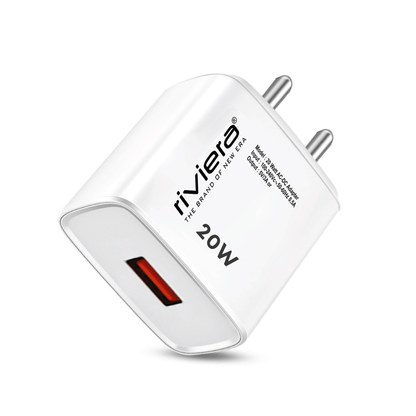 NEWTON 20W Fast Mobile Charger With type C Data Cable, Quick Charge, and Wide Device Compatibility | White