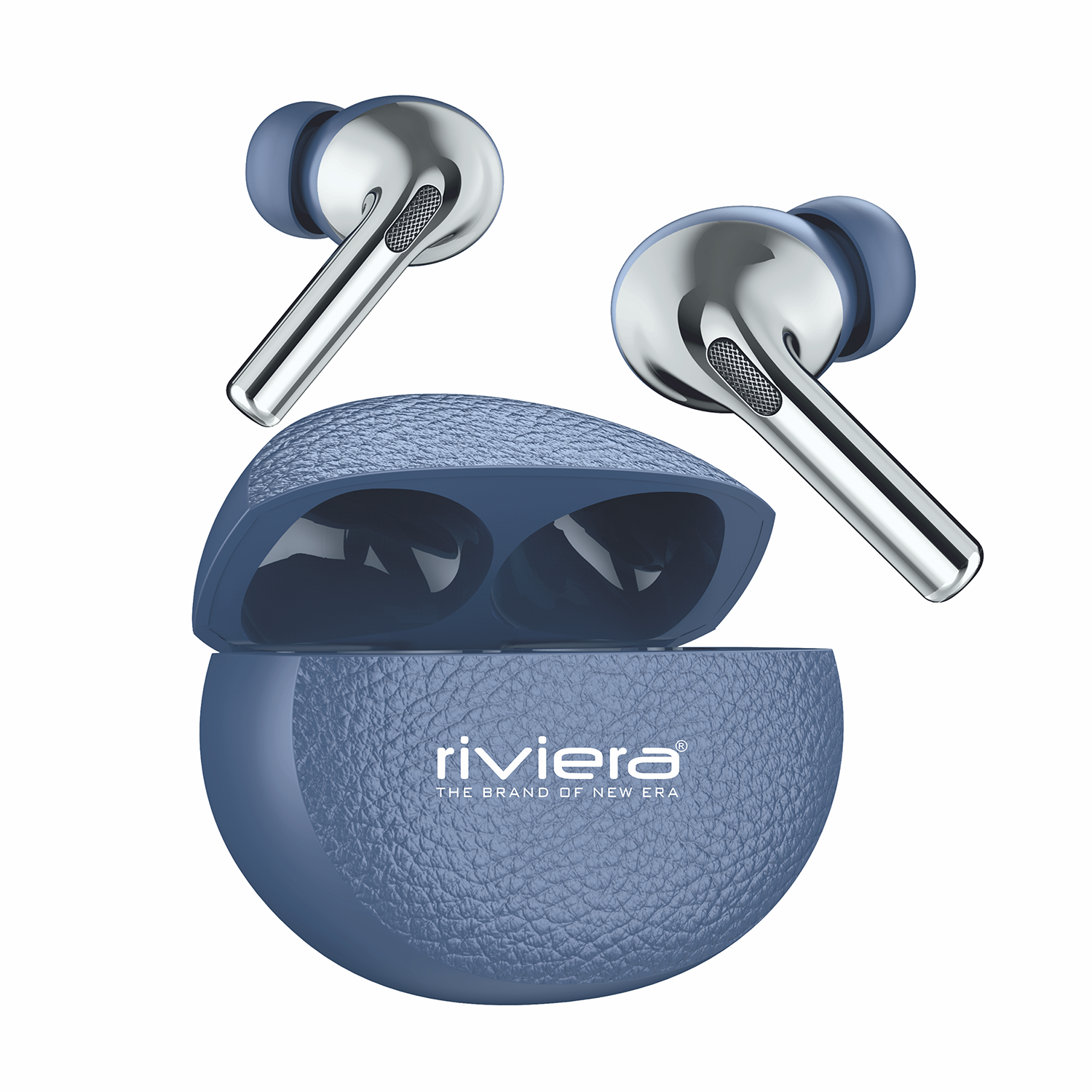 Rap TWS Wireless Smart Touch Control Earbuds 10mm Drivers with Superior Sound,  Noise Reduction, 100 Hrs Standby Time, Bluetooth V5.4 Ear Buds, Type C Interface - Blue