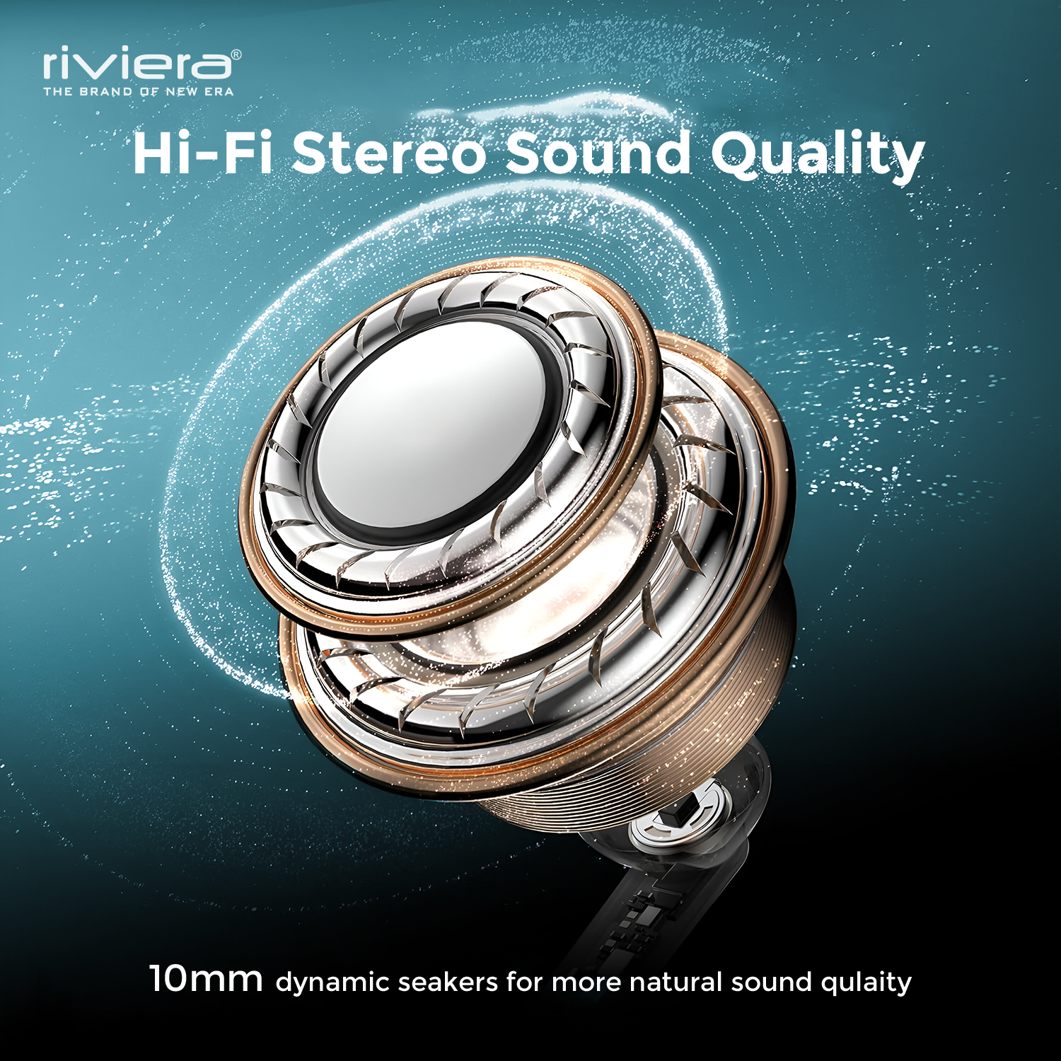 Riviera R004 TWS Wireless EarPods | Bluetooth 5.2 | Up to 25Hrs Playtime | Dual Pairing | Wireless Charging | Secure Fit | White