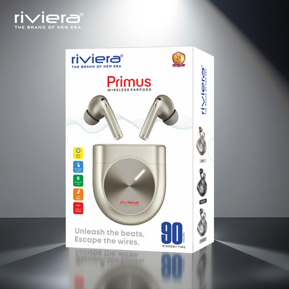 Primus Bluetooth Version V5.3, Full Touch Control, Noise Reduction with Mic Ear Buds, in-Ear Earphones, 90Hrs Standby time, Surrounding Deep Bass, Ultra Low Latency.