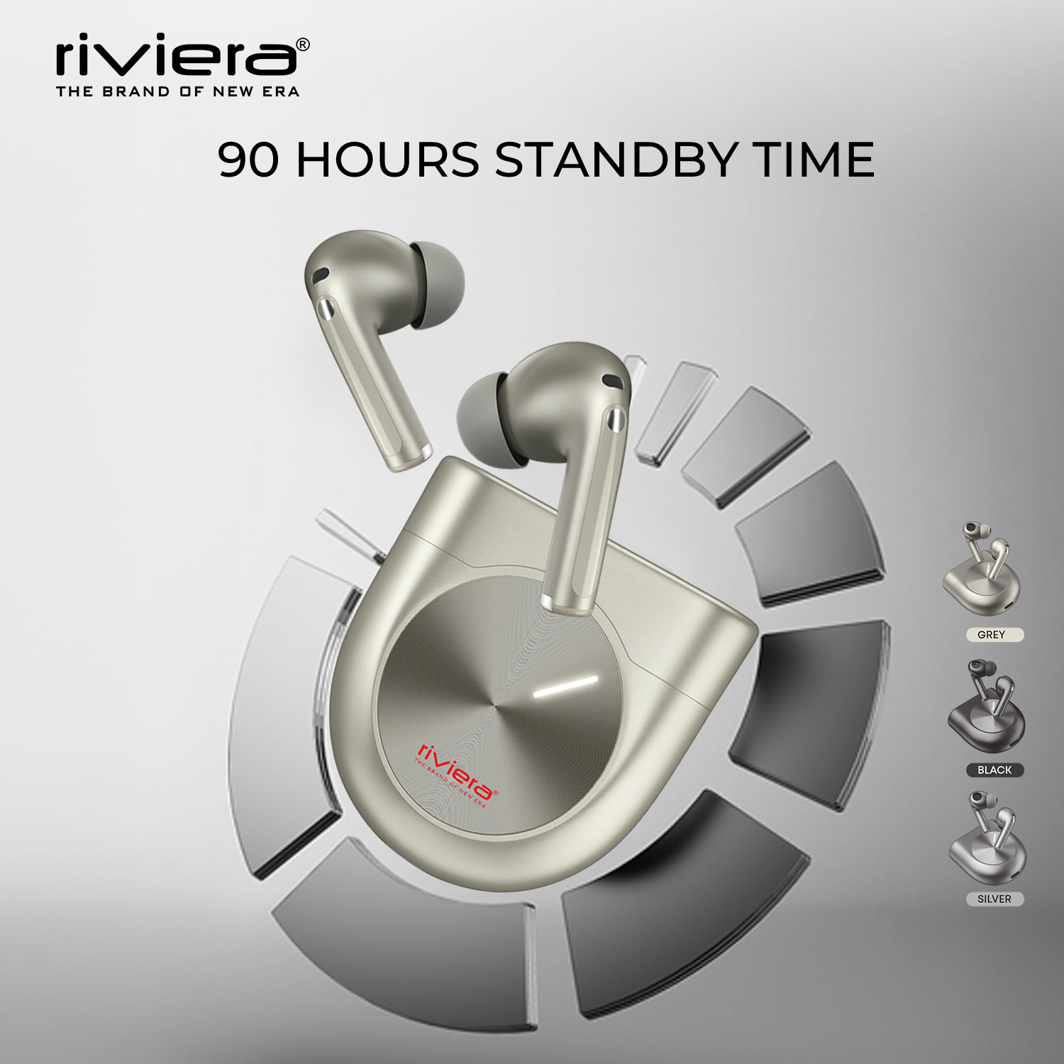 Primus Bluetooth Version V5.3, Full Touch Control, Noise Reduction with Mic Ear Buds, in-Ear Earphones, 90Hrs Standby time, Surrounding Deep Bass, Ultra Low Latency.
