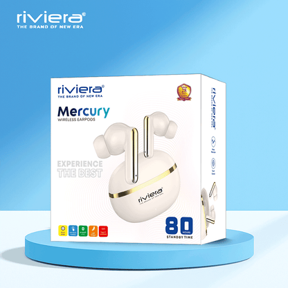 Mercury, 30 Hrs Playtime with 10mm Drivers TWS Earbuds, Low Latancy Gaming Bluetooth V5.3 Rich Bass, Type C Fast Charging in Ear Wireless Buds, Full Touch Control Headphone.