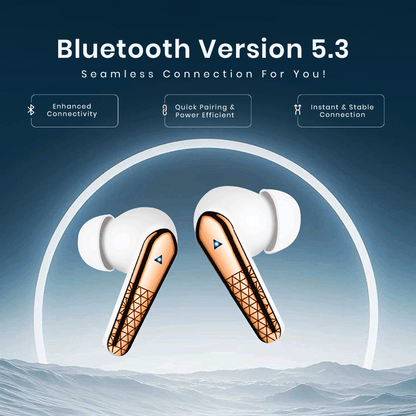 PLUTO TWS Earphones | Bluetooth 5.3 | 24 Hrs Playtime | Type-C Charging | White