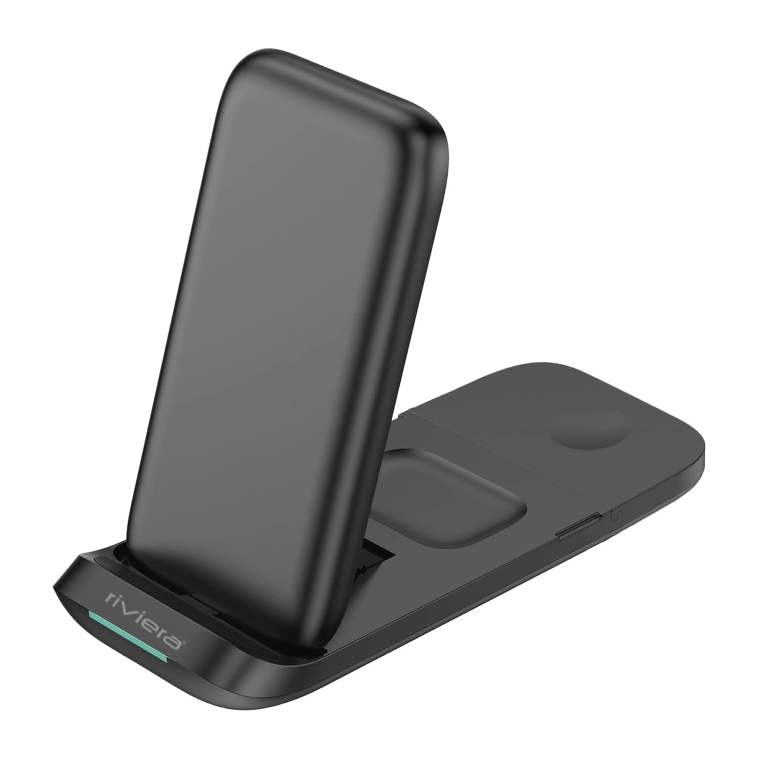 MAGSAFE MAGNETIC 3 in 1 Wireless Charger For Mobile, Watch & Headset, Fast Charging with 15W Output, Qi-Compatible |Type-C Interface | Black