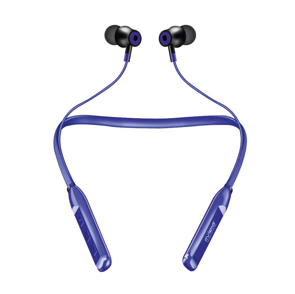 ROMEO 45 Hour Music Playtime Wireless Neckband Earbuds, Built-in Microphone, Bluetooth V5.4 Headset Magnetic Earphones Deep Bass, Ultra-Lightweight | Blue