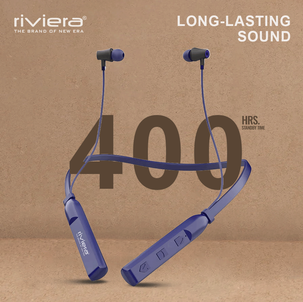 ROMEO 45 Hour Music Playtime Wireless Neckband Earbuds, Built-in Microphone, Bluetooth V5.4 Headset Magnetic Earphones Deep Bass, Ultra-Lightweight | Blue