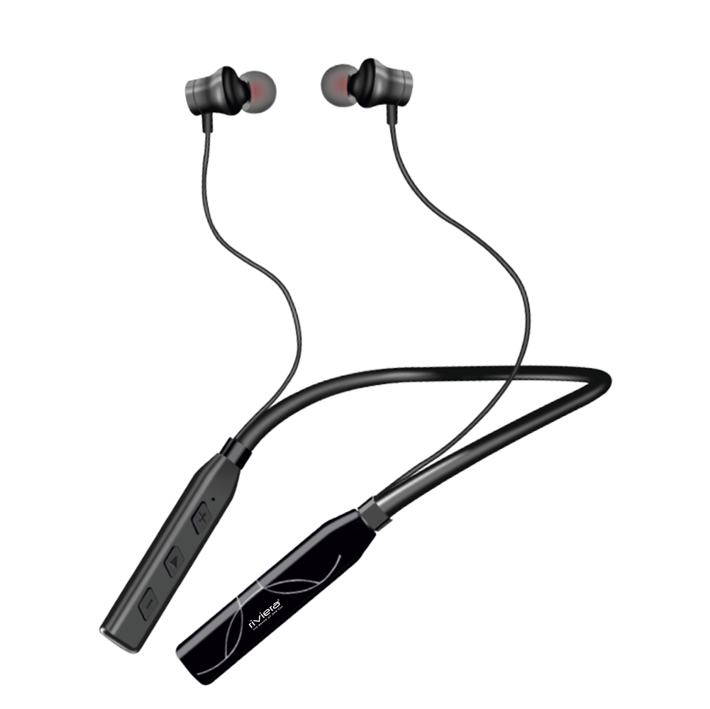 RUBY Bluetooth Neckband Earphones With Megnatic Design Wireless Headphone, 55 Hour Audio Playtime, Fast Charging,    Bluetooth V6.0, Sweat Resistance | Black