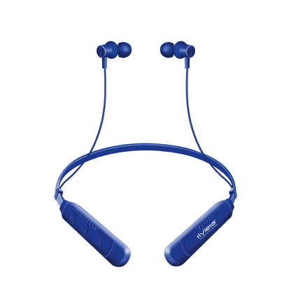 RHYTHM Bluetooth V5.4 Neckband Earphones with 400 Hours Standby Time,  Magnetic Earbuds,Low Latency,Wireless Headphone with Mic Earphones | Blue