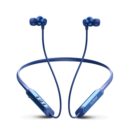 Z PLUS Assured Series, Long 110 Hours Music Play Time, 1000H Standby time, HD Bionic Sound Bluetooth V5.4 Neckband with Mic, Sweat Proof, Fast Pairing, in Ear Earphones | Blue