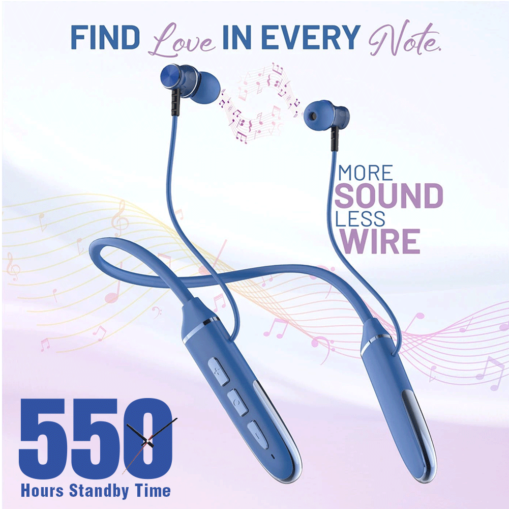ZACKPOT Bluetooth Neckband – Your Ultimate Audio Win | Blue
