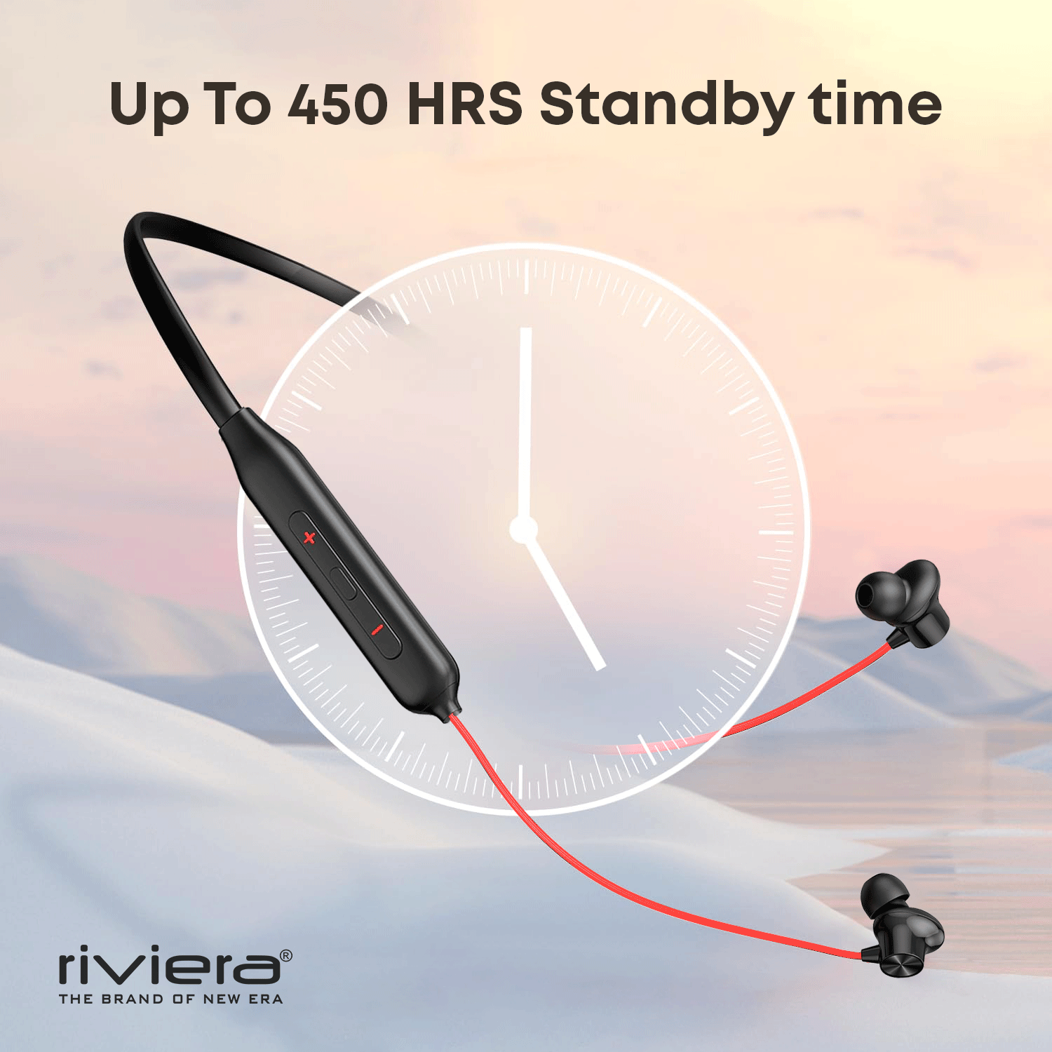 Zeal in Ear Wireless Neckband Bluetooth V5.3, 50 Hours Audio Playtime with Magnetic Neckband 10mm Drivers Stereo Wireless Headset Sweatproof for Sports - Black.