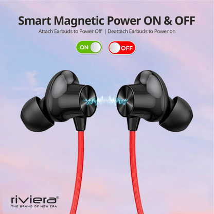 Zeal in Ear Wireless Neckband Bluetooth V5.3, 50 Hours Audio Playtime with Magnetic Neckband 10mm Drivers Stereo Wireless Headset Sweatproof for Sports - Black.