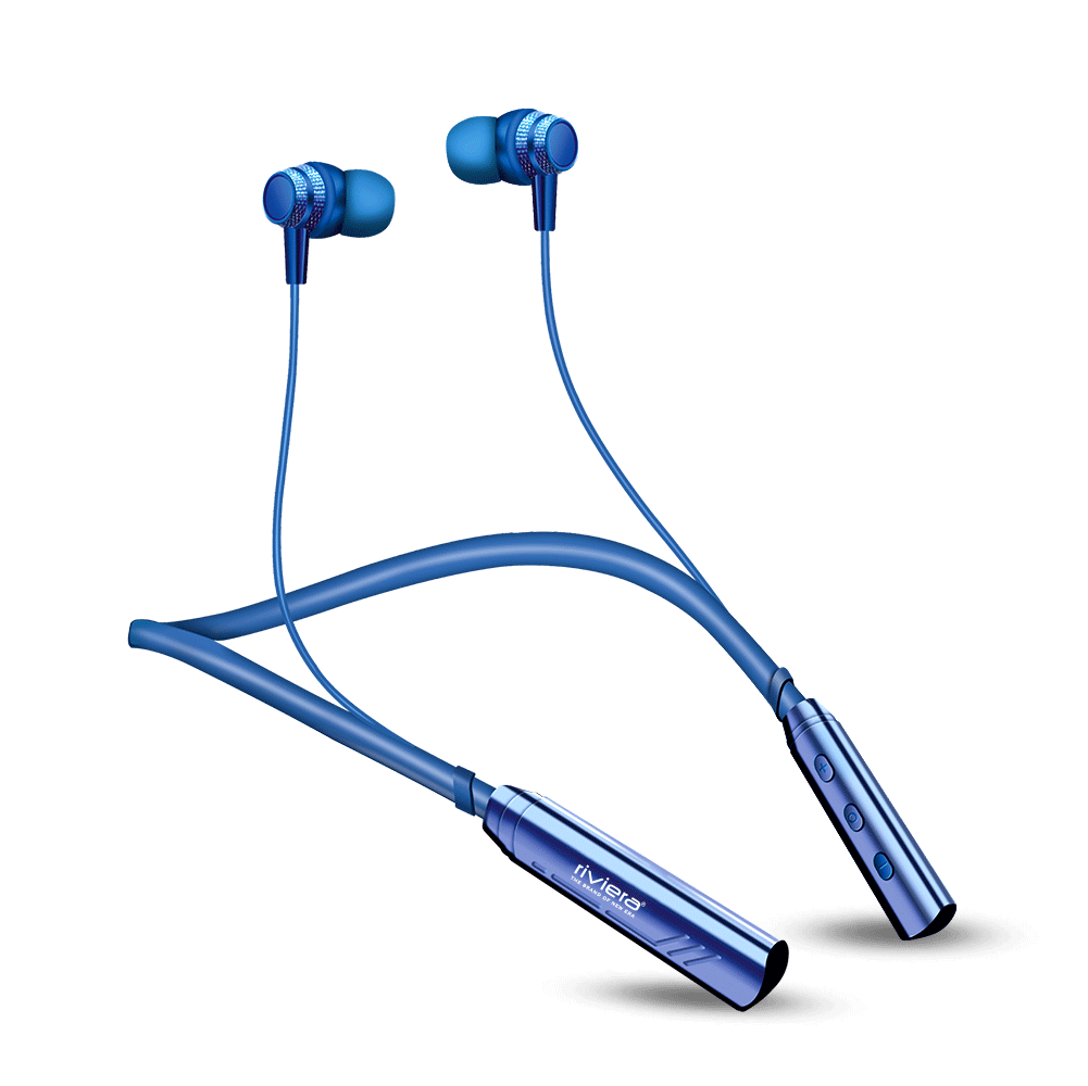 ZHOOMER Assured Series, 50 Hours Music Play Time, HD Mic Pure BassSound Latest Bluetooth V5.4, Type C Fast Charging,Wireless Neckband Earphone | Blue