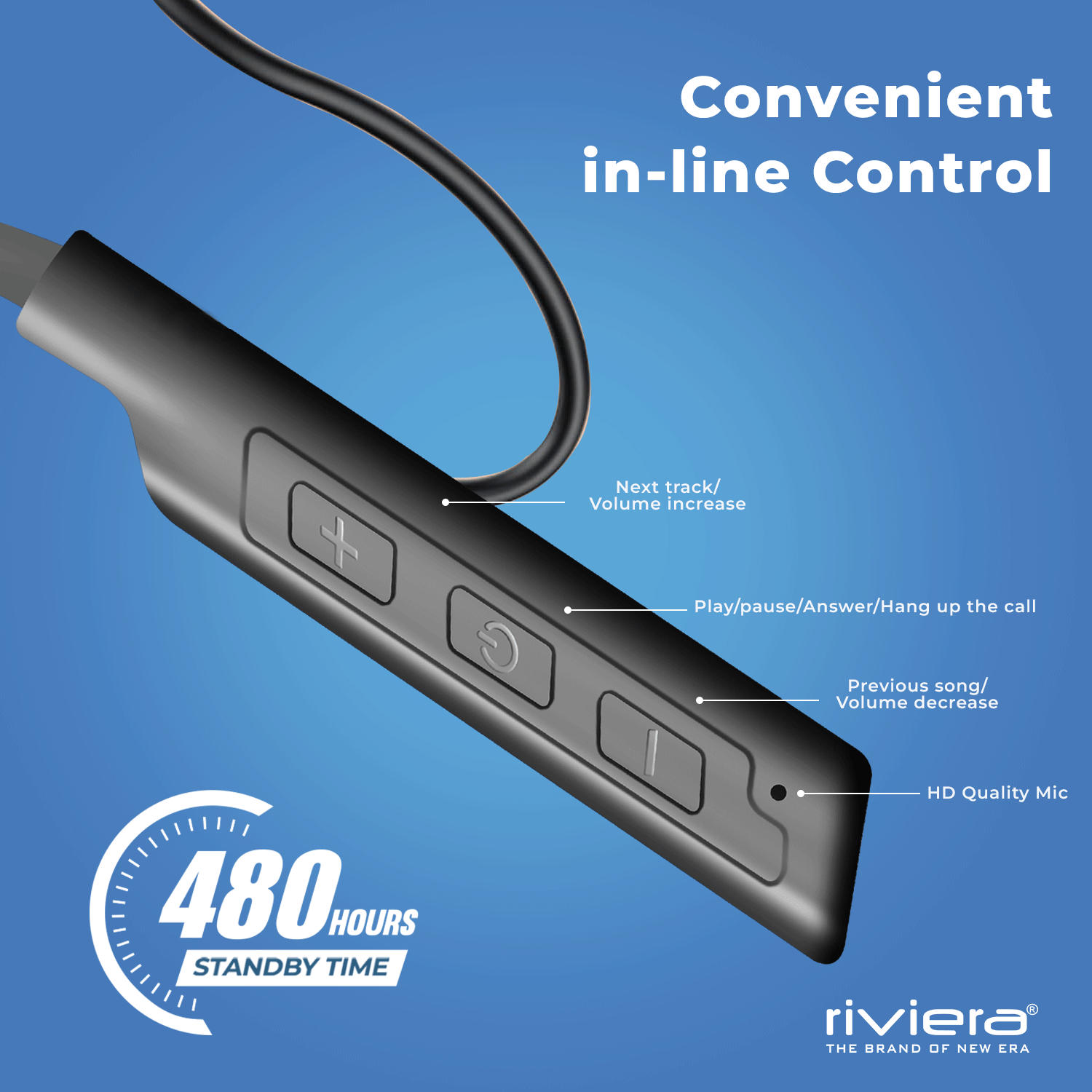 Zimmy Bluetooth Neckband | 50 Hrs Playtime | 480 Hrs Standby |  Bluetooth 5.2 | HD Stereo Sound | Lightweight Neckband Earphones with Mic