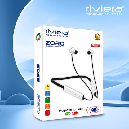 Zoro Neckband Headphones 500hrs (Standby) Long Battery Life, Wireless Noise Isolate Earbuds Bluetooth 5.3, Sweatproof, Headphones with Mic, Magnetic Design & Type C Interface