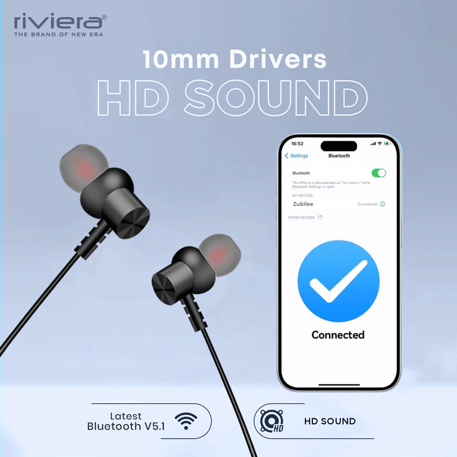 Zubilee Assured Series, Bluetooth V5.2 Neckband with Low Latency, 45 Hrs Playtime, Fast Type C Charging Wireless in Ear Earphones, 10 mm Drivers, Magnetic Earbuds.