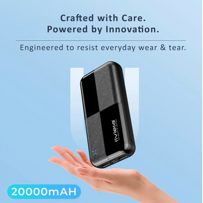 FORCE 20000mAh Power Bank | 22.5W PD Fast Charging | Dual Output | LED Indicator | Black