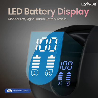 Orbit (ANC + ENC Cancellation) Wireless Earbuds, Digital Power Display & Touch Control, 30 Hrs Long Playtime & 24*7 Standby Time, 1.5 Hr Charging Time, Bluetooth V5.4 with Mic.