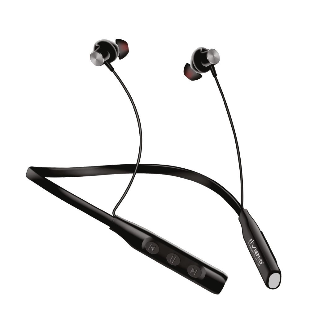 RAAG Bluetooth Neckband with 400 Hours Standby, Magnetic Earbuds, 10mm Drivers, Lightweight Design, Advanced Bluetooth Version 6.0 Type-C Fast Interface | Black