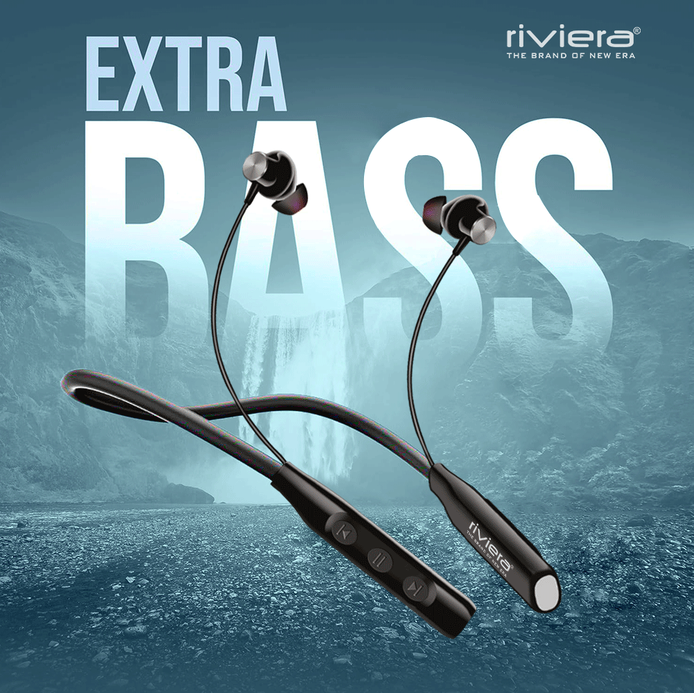 RAAG Bluetooth Neckband with 400 Hours Standby, Magnetic Earbuds, 10mm Drivers, Lightweight Design, Advanced Bluetooth Version 6.0 Type-C Fast Interface | Black