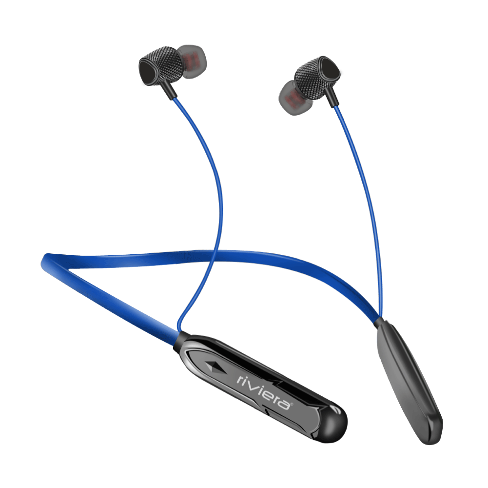 ROCK Neckband Bluetooth Headphones, in-Ear Wireless Earbuds Ultra-Lightweight 45 Hrs Playtime / 400H Standby Time Deep Bass Headset Magnetic Buds with Mic & Type C Charging | Blue