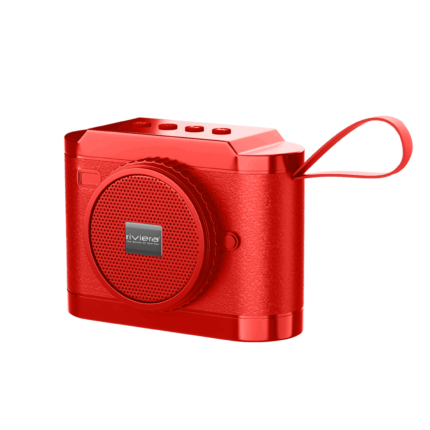 Spark 12W Camera Design Bluetooth Speaker | Portable Wireless Speaker with FM Radio, TF Card & USB Mode | 6 Hours Playtime | Bluetooth V5.0 | Deep Bass & Clear Sound - Red