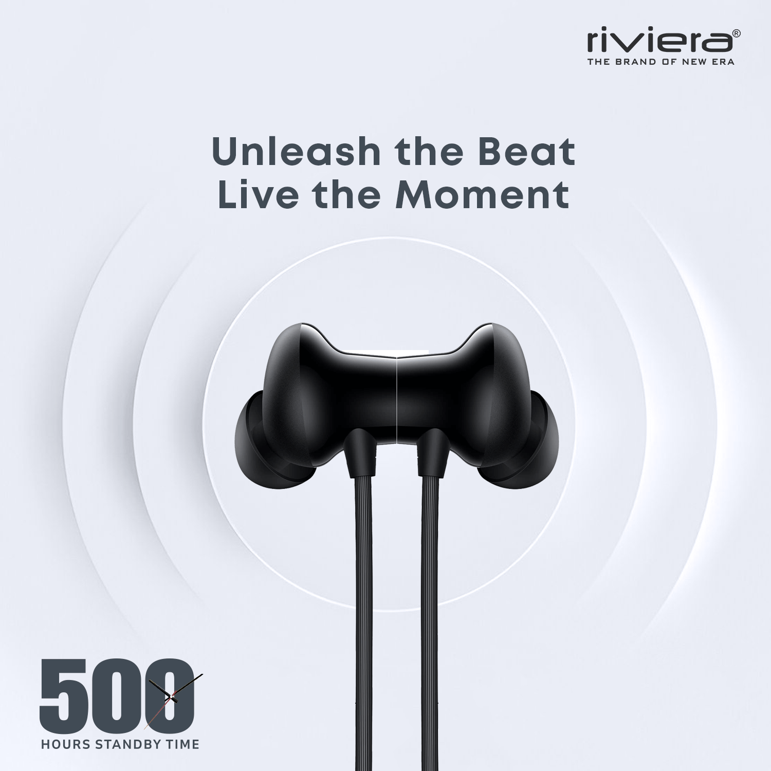 Spinner in Ear Earbuds, Bluetooth V5.3 Neckband Wireless Type C Interface | 55 Hrs Audio Playtime, 500H Stanby time Headphones, Humidity Resistance, Deep Bass - Black.