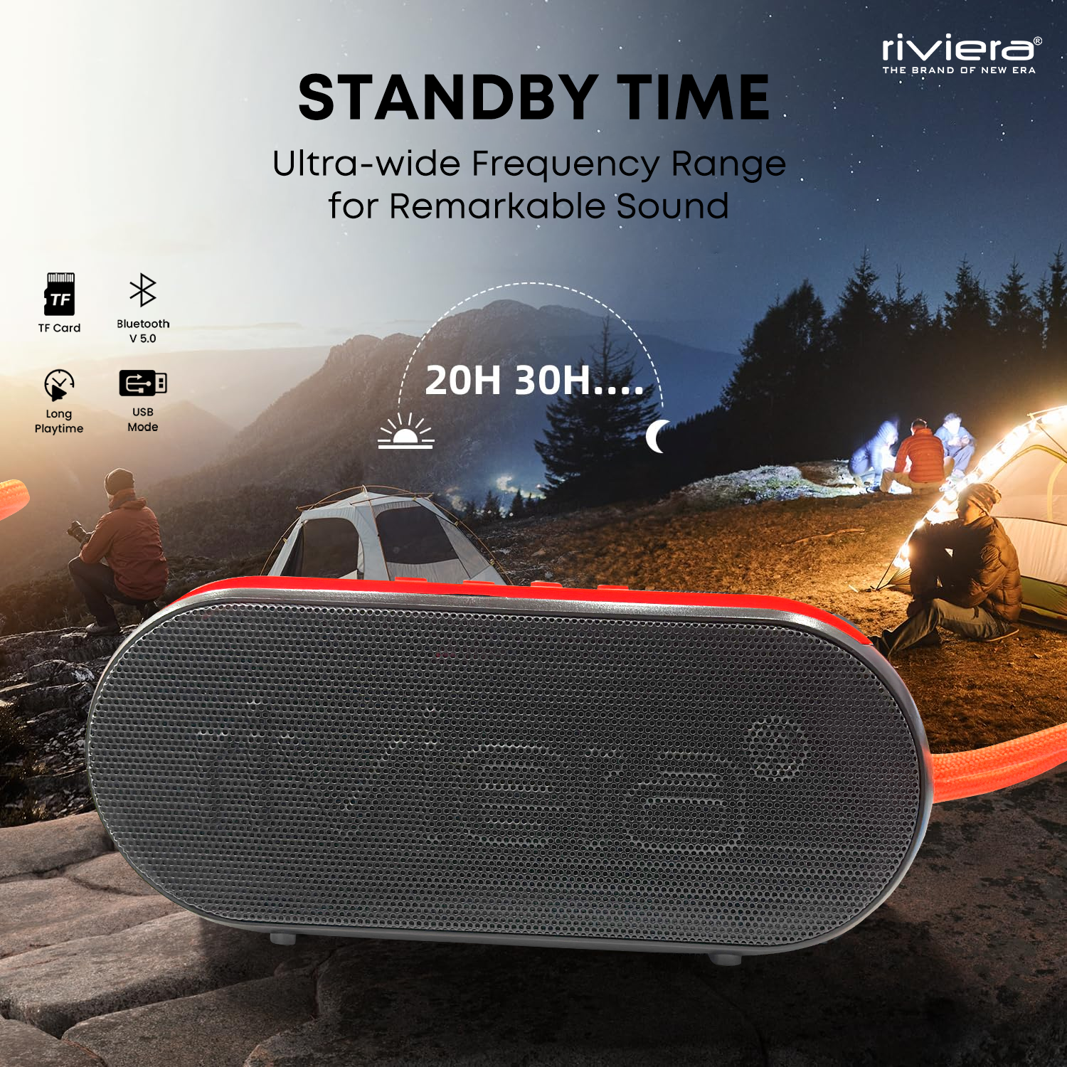 Symphony 25W Bluetooth Speaker | 6 Hrs Playtime | Wireless Portable Speaker with TF Card, USB, AUX & Mobile Stand - Black